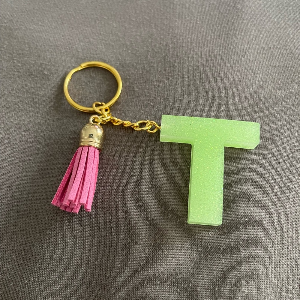 Handmade Letter "T" Keychain